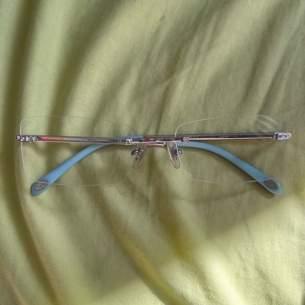 Tiffany & Co. Silver and Blue Eyeglasses